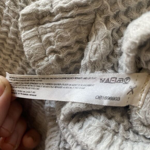 Free People Pull Me In Romper Womens XS Pebble Gray Waffle Knit Belted - Picture 10 of 15